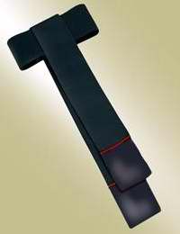 Cassock Band Cincture-H215/46 In-Black w/Scarlet Piping