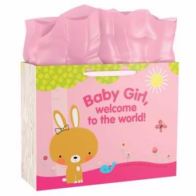 Gift Bag-Specialty-Baby Girl, Welcome To The World!-Psalm 127:3-Large