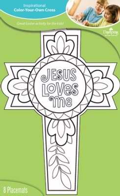 Activity Set-Jesus Loves Me Color-Your-Own Cross With Markers
