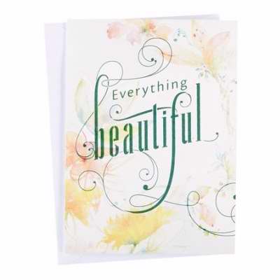 Note Card-Everything Beautiful Blank Trend Note-Ecclesiastes 3:11 NLT (Pack Of 10)  (Pkg-10)