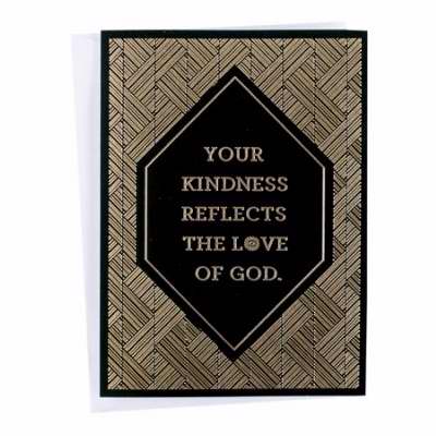Note Card-Thank You-Your Kindness Reflects The Love Of God-Gilded (Pack of 10) (Pkg-10)
