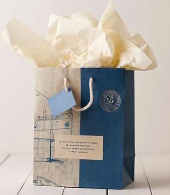 Gift Bag-Specialty-Noble Blueprint-Medium