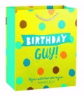 Gift Bag-Value-Birthday Guy!-Blue Polka Dot-Romans 12:15-Medium