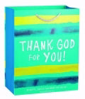 Gift Bag-Value-Thank God For You!-Blue Stripe-Ecclesiastes 11:9-Medium