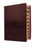 MEV Personal Size Large Print Bible-Cherry/Brown LeatherLike Indexed