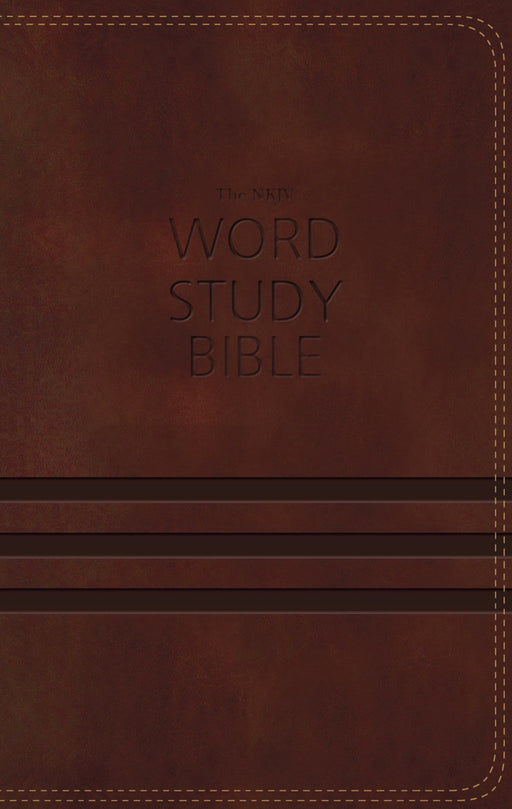 NKJV Word Study Bible-Brown LeatherSoft Indexed