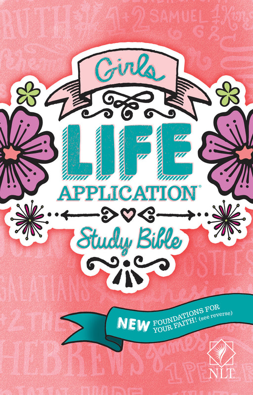 NLT2 Girls Life Application Study Bible (Revamped)-Pink Flower-Hardcover