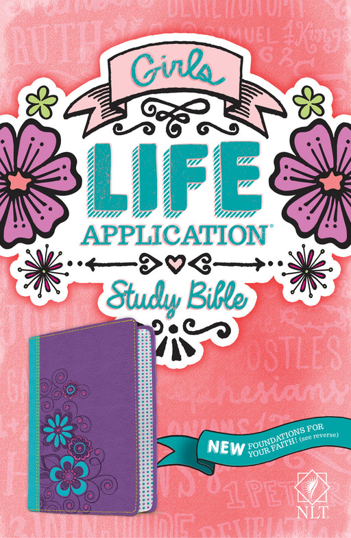 NLT2 Girls Life Application Study Bible (Revamped)-Green/Purple TuTone
