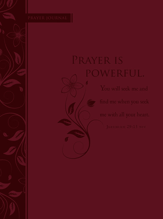 Prayer Is Powerful Scripture Jounral-Burgundy Imitation Leather