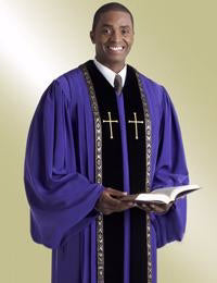 Clergy Robe-RT Wesley-H205/HM558-Purple
