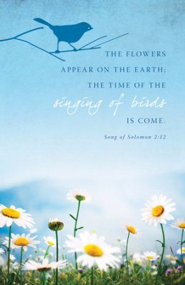 Bulletin-Flowers Appear On The Earth (Song of Solomon 2:12) (Pack Of 100) (Pkg-100)