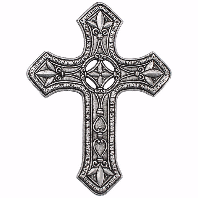 Wall Cross-Lord's Prayer-Statesmetal (8")