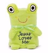 Blankie-Sweet Animal-Froggie-Jesus Loves Me
