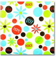 Napkin-Everyday-Peace Joy Love (6.5" x 6.5") (Pack of 20)  (Pkg-20)