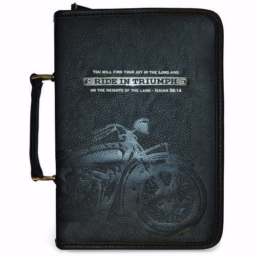 Bible Cover-God's Garage-Ride In Triumph-Large