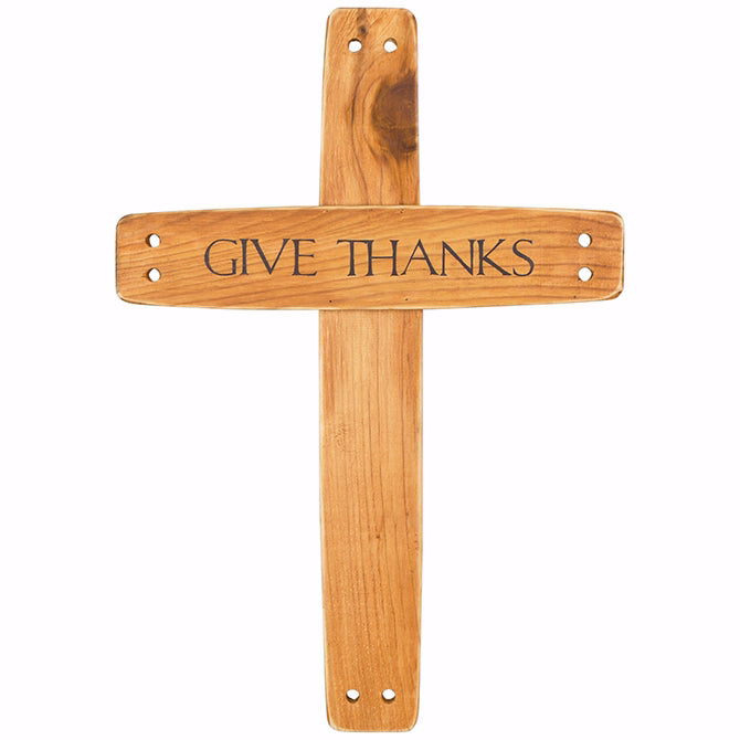Wall Cross-Forever Remembered-Give Thanks (21 x 14.5) (Pack Of 2) (Pkg-2)