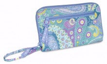 Wallet-Quilted Zip Around-Sea Glass Colors