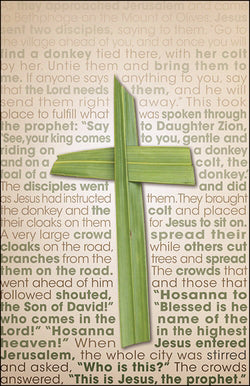 Bulletin-Hosanna/Palm Cross (Easter)-Legal Size (Pack Of 50) (Pkg-50)
