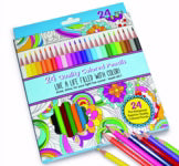 Colored Pencils-Live A Life Filled With Color! (Pack Of 6) (Pkg-6)