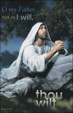 Bulletin-Christ At Gethsemane/O My Father...Not As I Will (Easter)-Legal Size (Pack Of 50) (Pkg-50)