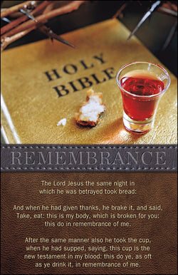Bulletin-Remembrance/Bible/Words Of Institution/Crown (Easter)-Legal Size (Pack Of 100) (Pkg-100)