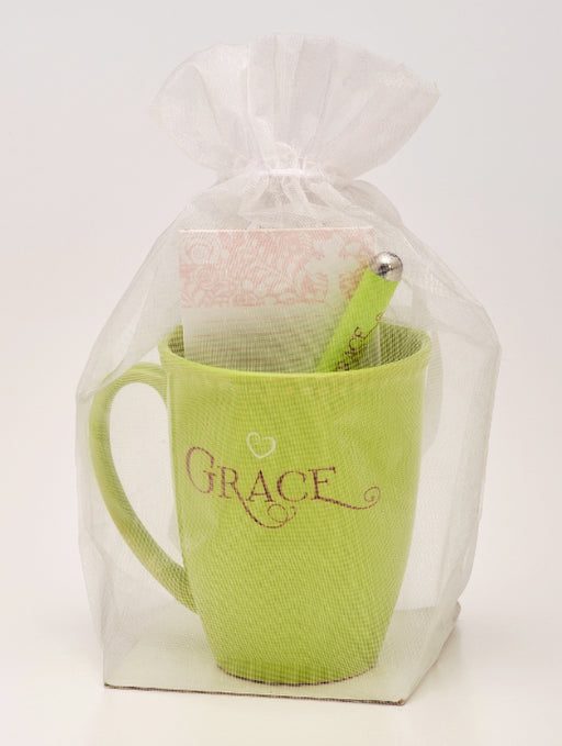 Gift Set-Grace Mug w/Notepad & Pen In Sheer Gift Bag