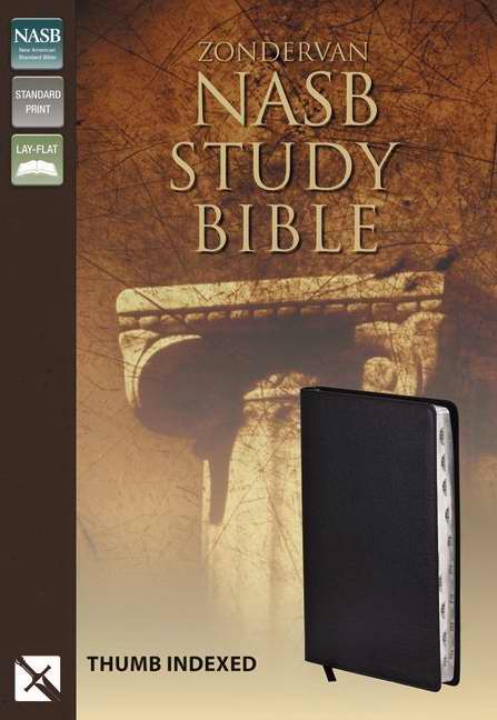 NASB Study Bible-Black Bonded Leather Indexed