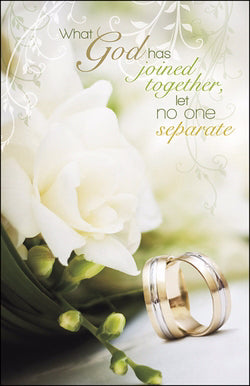 Bulletin-What God Has Joined Together, Let No One Separate (Wedding) (Pack Of 50) (Pkg-50)