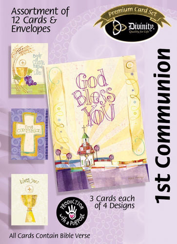 Card-Boxed-First Communion-God Bless You (Box Of 12)