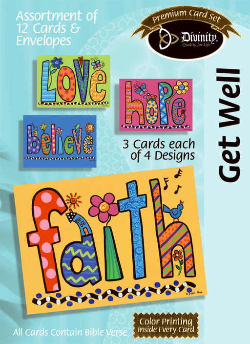 Card-Boxed-Get Well-Faith Hope Love (Box Of 12)