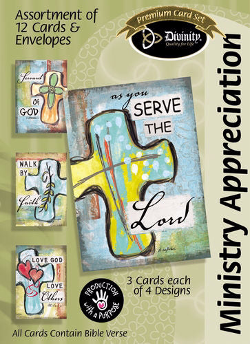 Card-Boxed-Ministry Appreciation-Rounded Cross (Box Of 12)