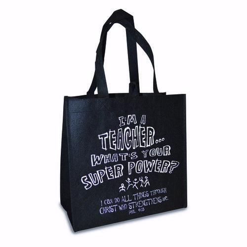 Eco Tote-I'm A Teacher-Black w/Black