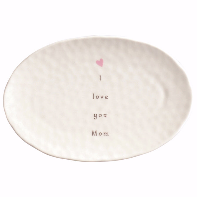 Plate-Perfect Simplicity-Love Mom-Oval w/Wire Easel (4 3/8" x 6 1/2")