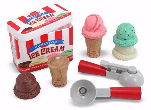 Pretend Play-Scoop & Stack Ice Cream Cone Playset (10 Pieces) (Ages 3+)