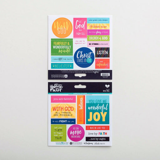 Bible Journaling-Cardstock Stickers-Go And Tell (23 Pieces)