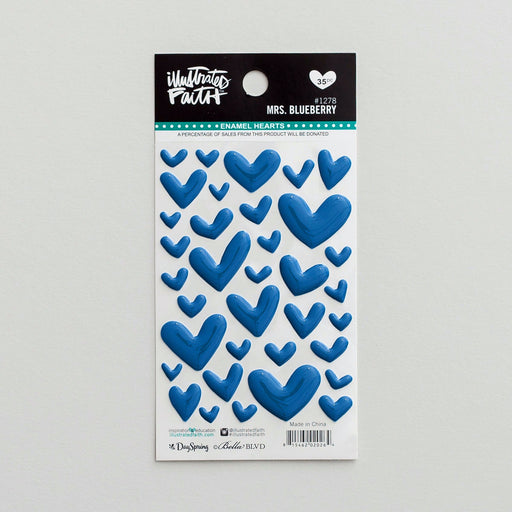 Bible Journaling-Enamel Heart Stickers-Mrs Blueberry (35 Pieces)