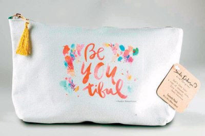 Cosmetic Pouch-Be You-Tiful-Proverbs 31:30 (11 x 6.25 x 2.5)