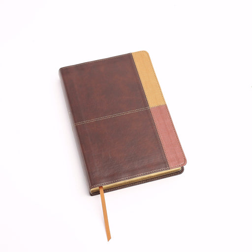 KJV Holman Rainbow Study Bible-Cocoa/Terra Cotta/Ochre LeatherTouch Indexed