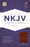 NKJV Compact UltraThin Bible-Brown Cross Design LeatherTouch Indexed