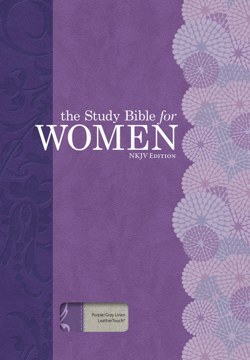 NKJV Study Bible For Women-Purple/Gray Linen Indexed