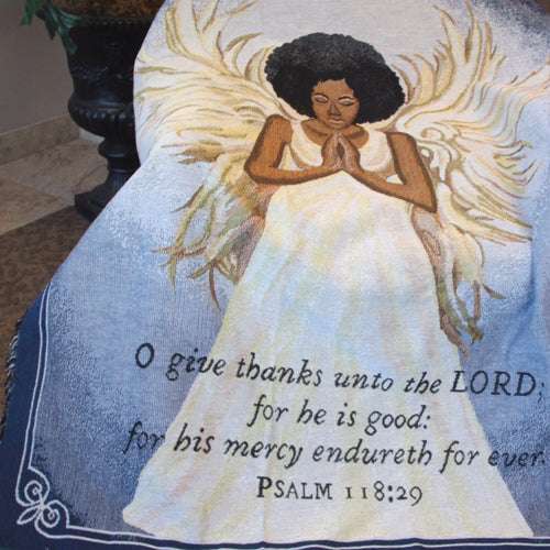 Throw-Angel-Give Thanks To The Lord (4' x 5')