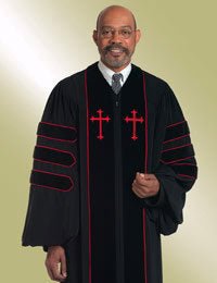 Clergy Robe-Dr. Of Divinity-H123/HM531-Black