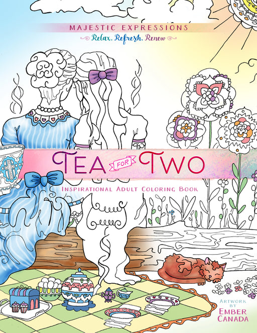 Tea For Two Adult Coloring Book (Majestic Expression)