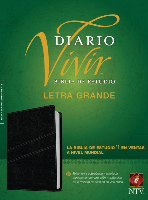 Span-NTV Life Application Study Bible/Large Print (Biblia De Estudio Del Diario Vivir)-Black LeatherLike Indexed