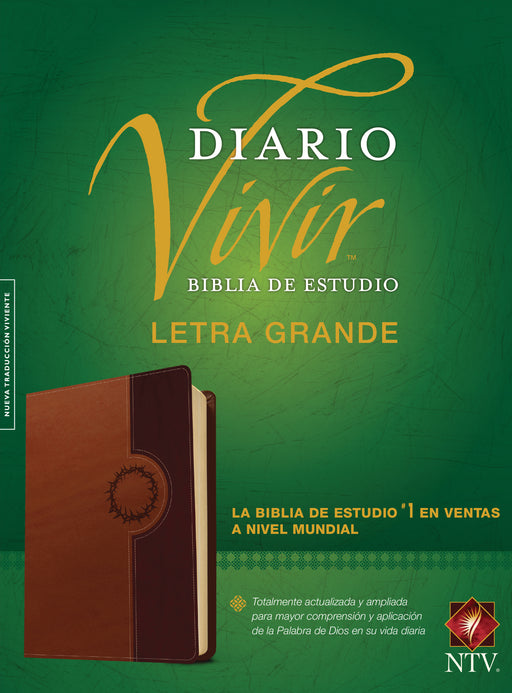 Span-NTV Life Application Study Bible/Large Print (Biblia De Estudio Del Diario Vivir)-Brown/Tan LeatherLike Indexed(Nov
