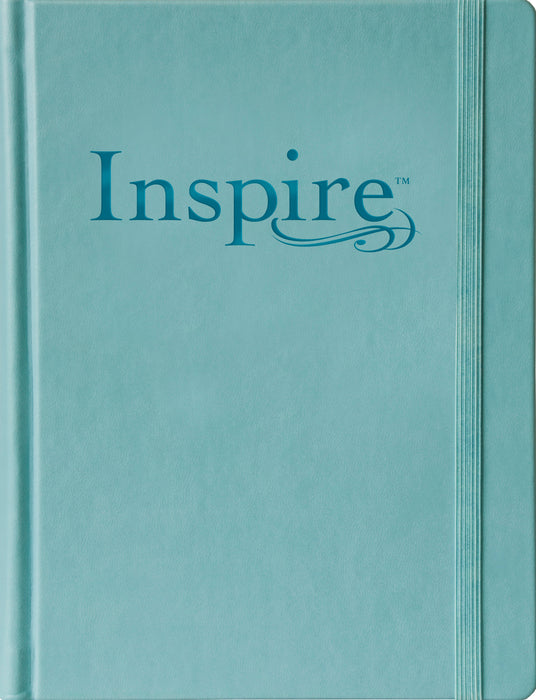 NLT2 Inspire Bible/Large Print-Tranquil Blue Hardcover