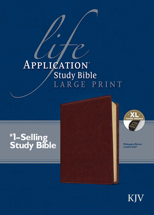 KJV Life Application Study Bible/Large Print-Brown LeatherLike Indexed