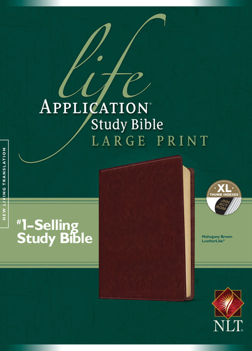 NLT2 Life Application Study Bible/Large Print-Brown LeatherLike Indexed