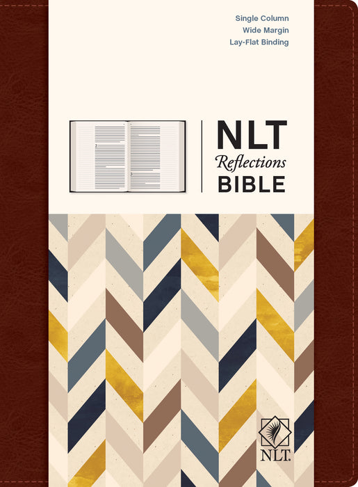 NLT2 Reflections Bible-Mahogany Brown-Hardcover