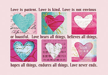 Cards-Pass It On-Love Is Patient Love Is Kind (3"x2") (Pack of 25) (Pkg-25)